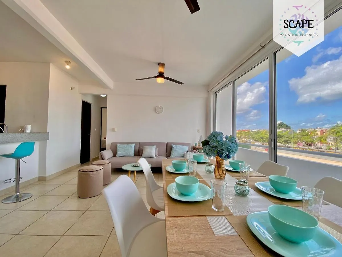 Unico Y Agradable Dto En Zona Centro Para 6 Pax Cancun Apartment